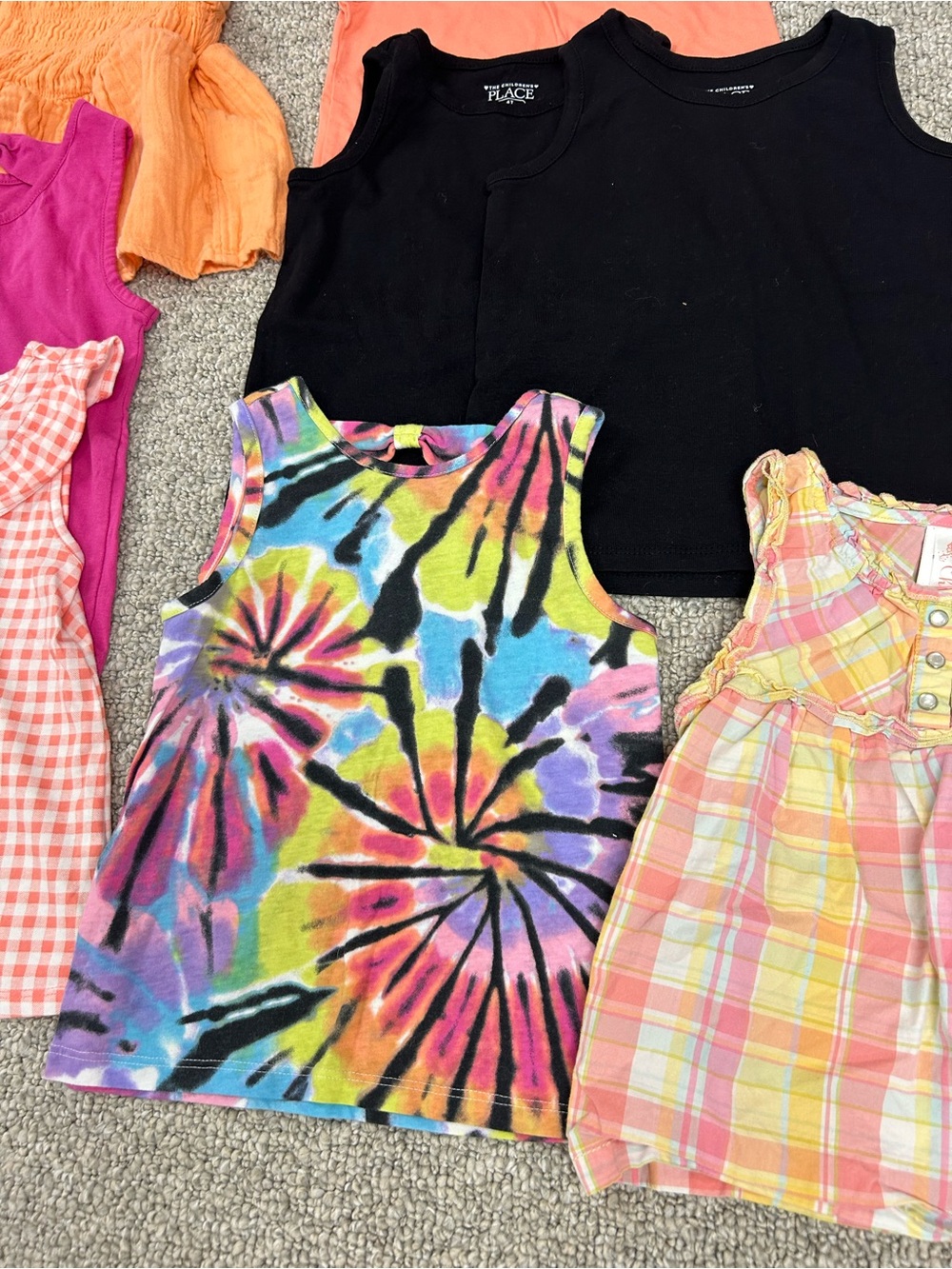 14 Piece Toddler Girl Size 4T Tank Tops & Shorts Summer Bundle - Picture 3 of 7